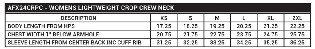 Women’s Lightweight Crop Crew